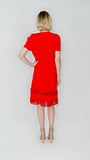 Lace Trimmed Sheath Dress