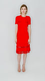 Lace Trimmed Sheath Dress