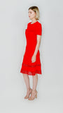 Lace Trimmed Sheath Dress