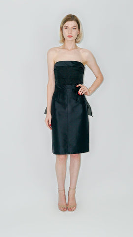 Silk Strapless Dress