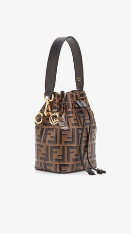 Fendi MON TRESOR Brown leather mini bag