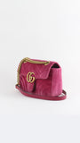 GG Marmont Velvet Mini Bag in Candy Pink