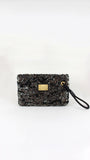 Rococo Porchette Clutch in Black & Gold