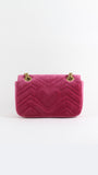 GG Marmont Velvet Mini Bag in Candy Pink